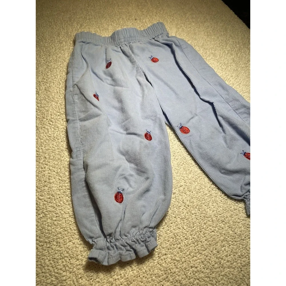 Baby‎ Luigi Baby Blue Embroidered Cord Ladybug Size 18 Months Made In Peru